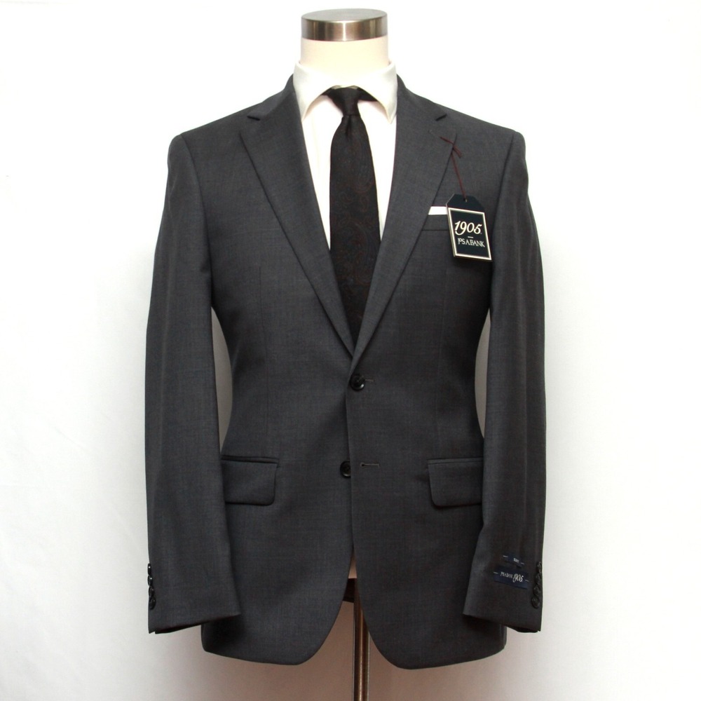 Jos A Bank Jacket Men's Blazer Sportcoat Dark Grey Slim Fit 40R D090518